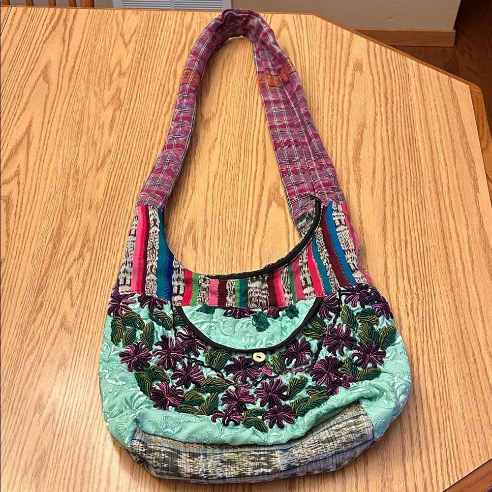 Hippie Handmade Recycled Patchwork Colorful Embroidered Women's Bag
